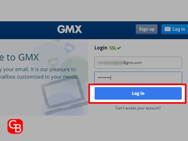 GMX email login