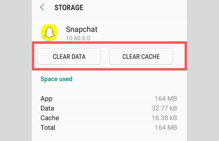 Tap on the ‘Clear Cache’ option to clear all the cache files.