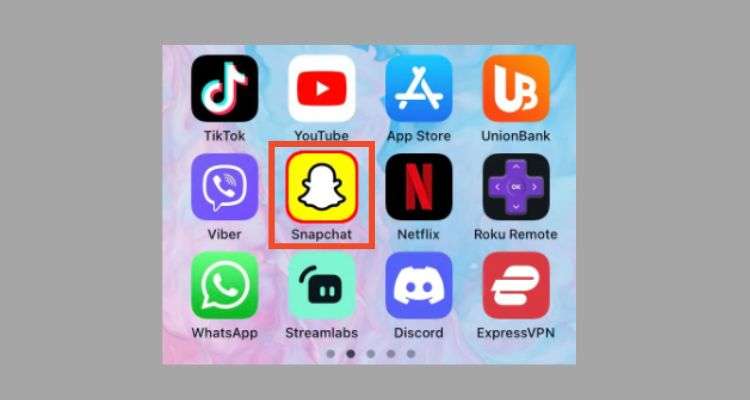 Tap on the ‘Snapchat icon’ to open the Snapchat app on your mobile.