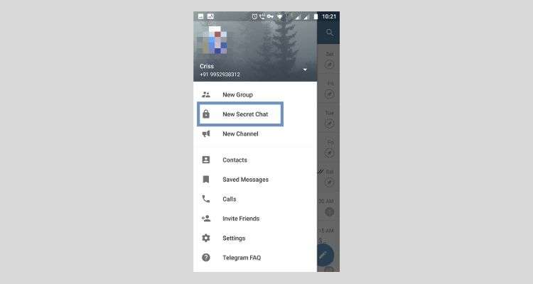 Telegram New Secret Chat