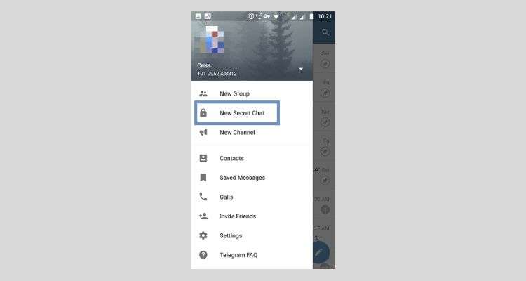Telegram New Secret Chat