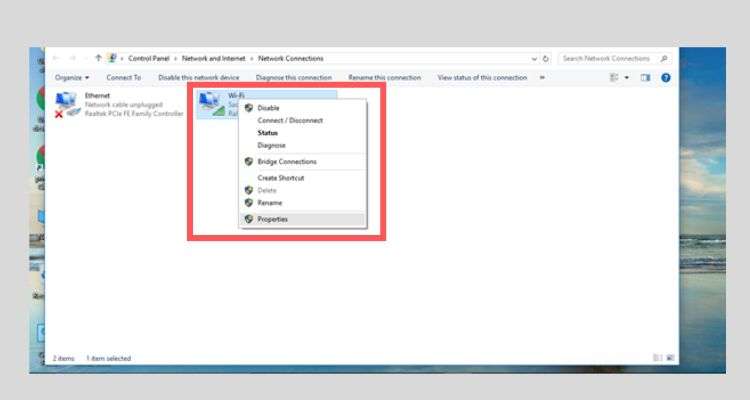 Connected Wi-Fi and Properties