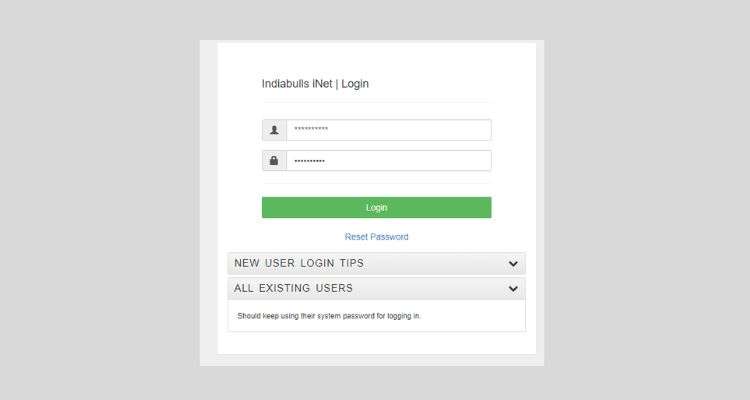 login credentials