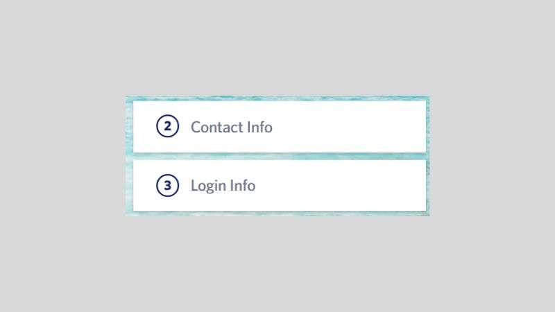 Enter Contact info and Login info.